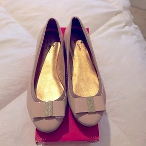 Kate Spade Nude Bow Toe Ballet Flats